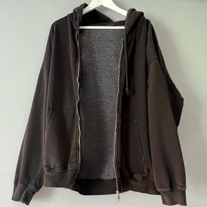 Brandy Melville Black Zip Up Hoodie
